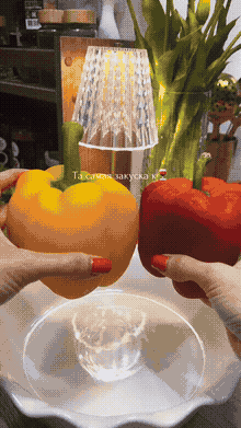 Брускетты с запеченным перцем, Фетой и оливками